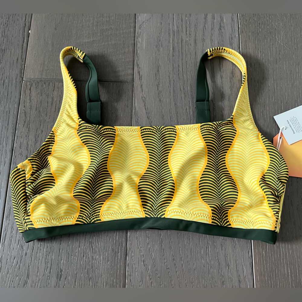 Women’s micro waves print bralette bikini top, Fe Noel